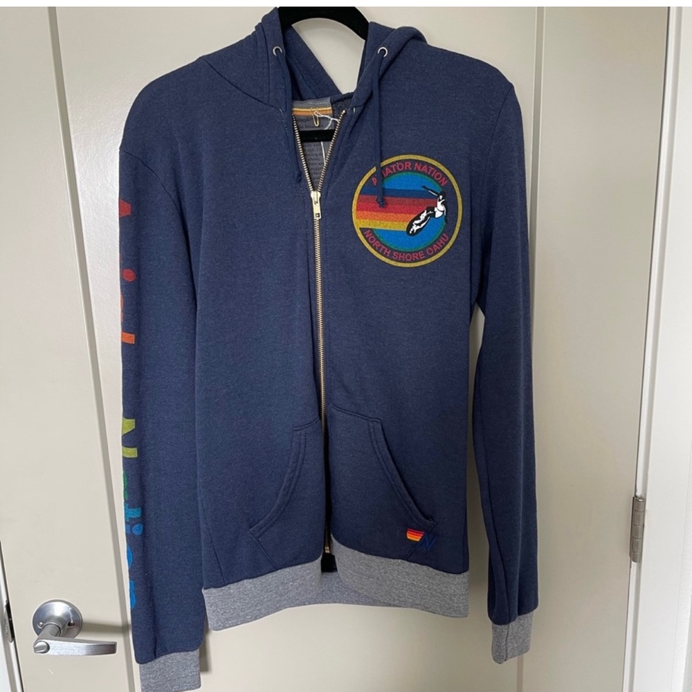 Aviator Nation Zip-Up Hoodie NEW